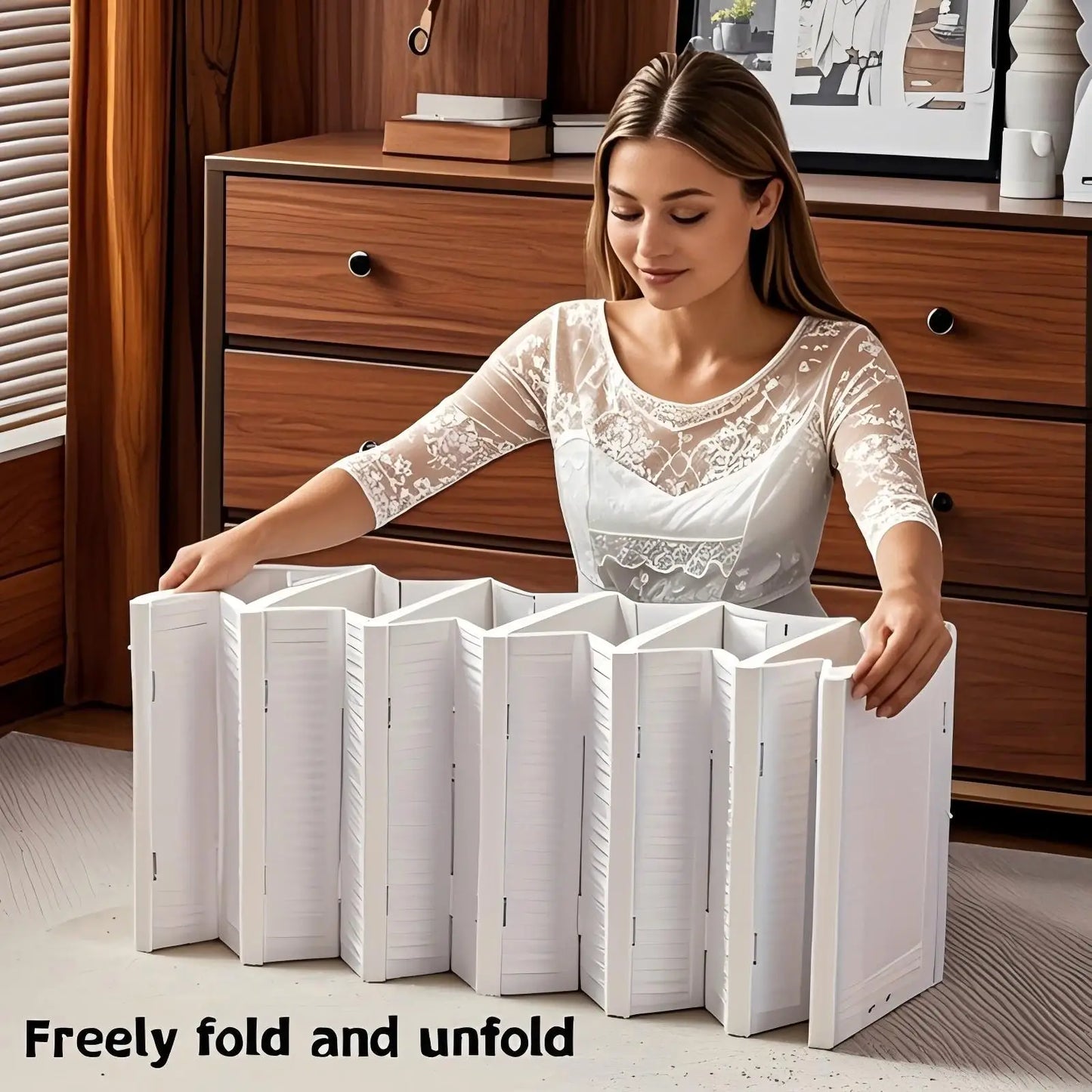 Foldable Shoe Storage Box Dustproof Stackable Organizer Cabinet