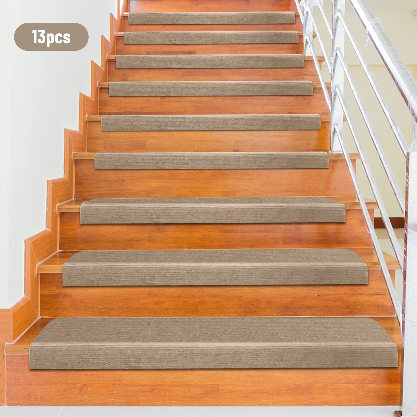 Non-Slip Carpet Stair Treads for Safe Indoor Stairs and Pets