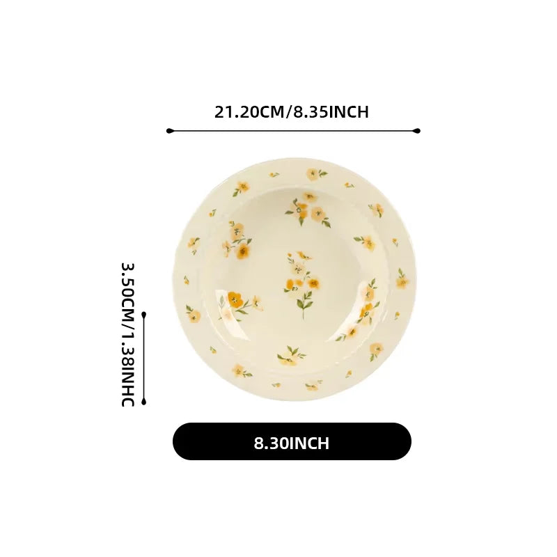 Shunxiang French Floral Ceramic Dinnerware Set
