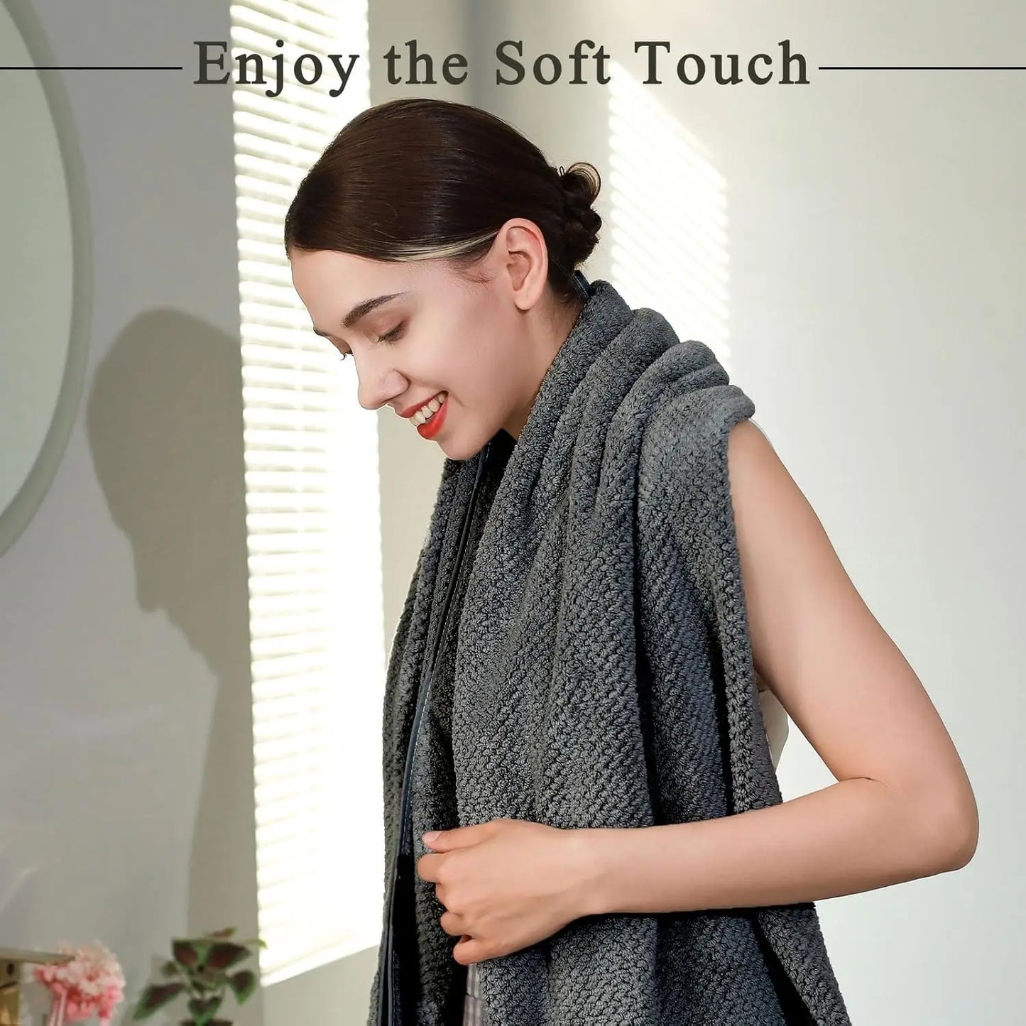 Two Pack Waffle Bath Towel Set Super Soft Highly Absorbent