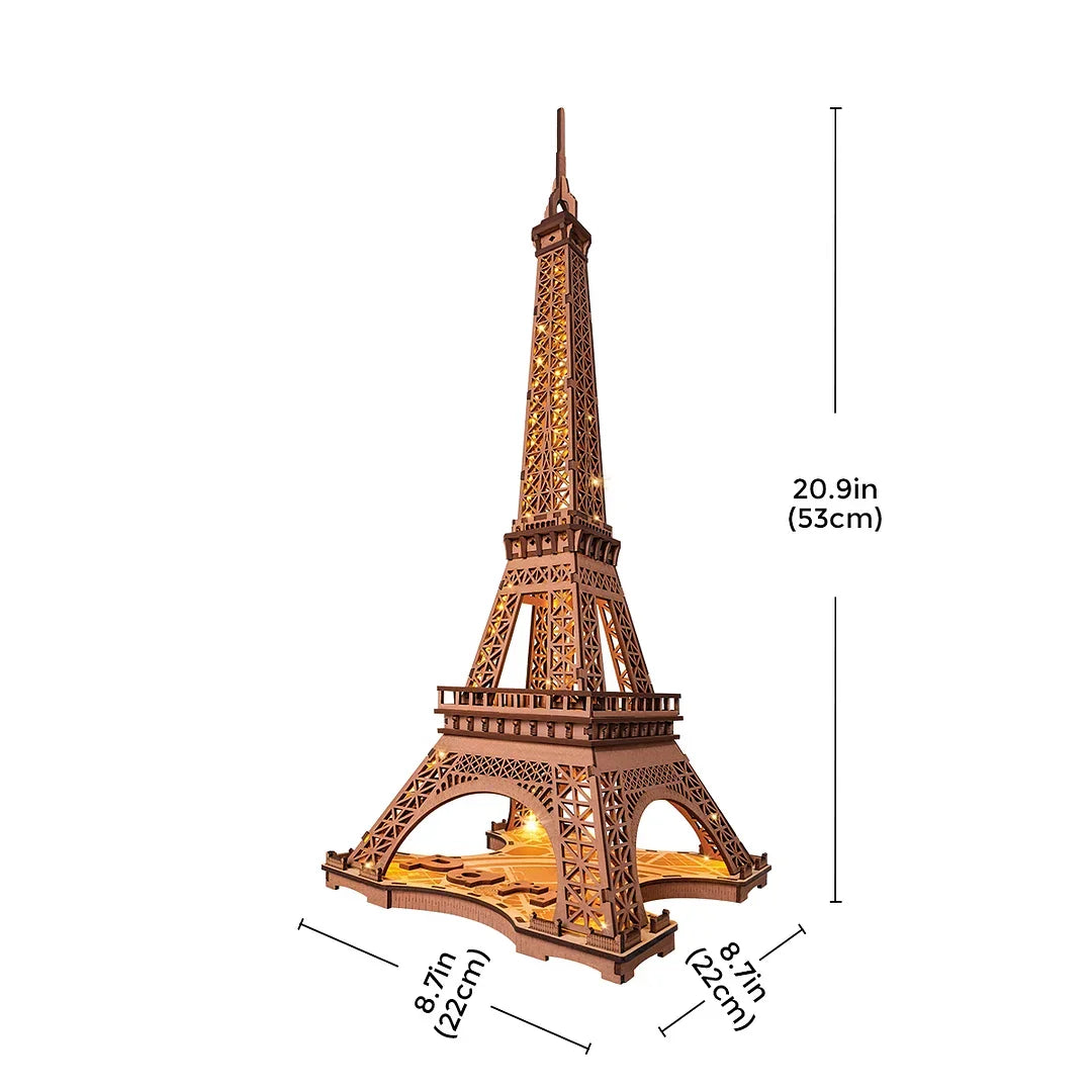 Robotime Rolife Night Of The Eiffel Tower 3D Wooden Puzzle