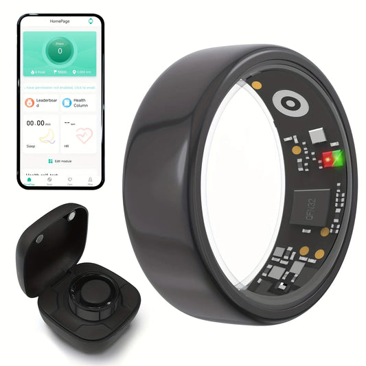 Smart Ring Health Tracker With Heart Rate SpO2 Temperature