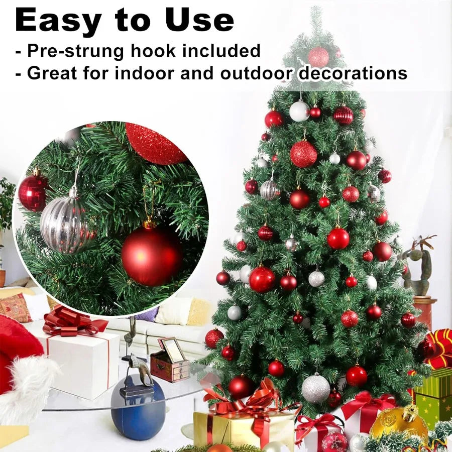 Shatterproof Christmas Ball Ornaments Hanging Tree Decor
