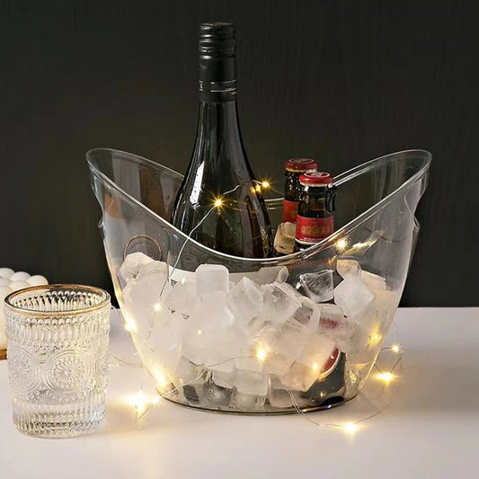 Ice Cube Container With Handle Cooler For Wine Champagne