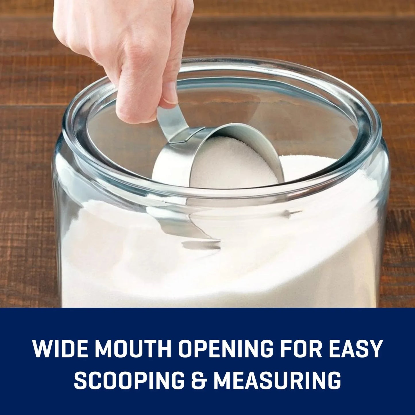 Glass Jar With Lid And Easy Grip Knob Dishwasher Safe