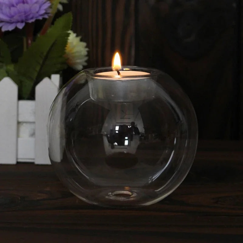 Glass Tealight Candle Holder for Elegant Home Decor