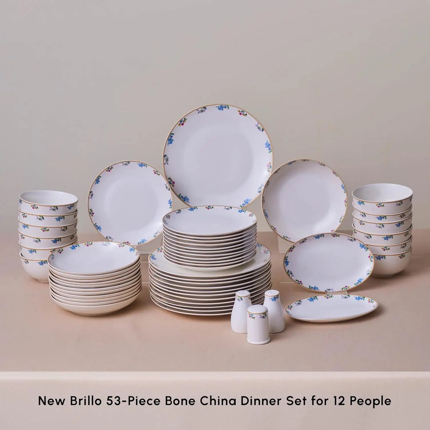 Brillo Modern Bone China Dinnerware Set For Everyday Dining