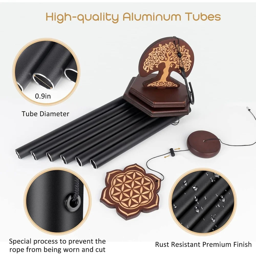 Memorial Tree Of Life Wind Chimes Outdoor Garden Decor