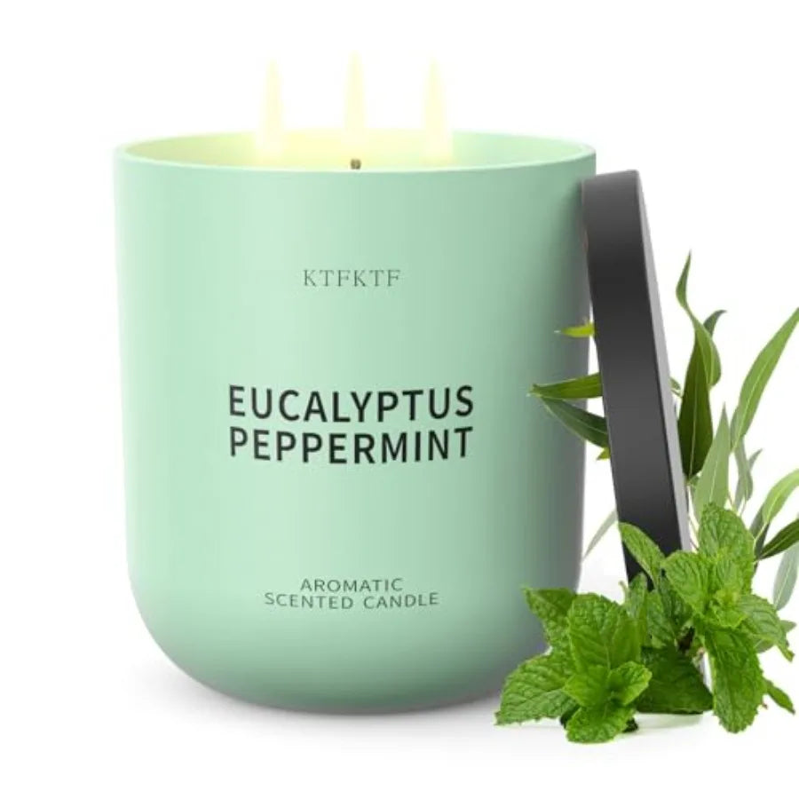 Eucalyptus Peppermint Scented Candle For Home Aromatherapy