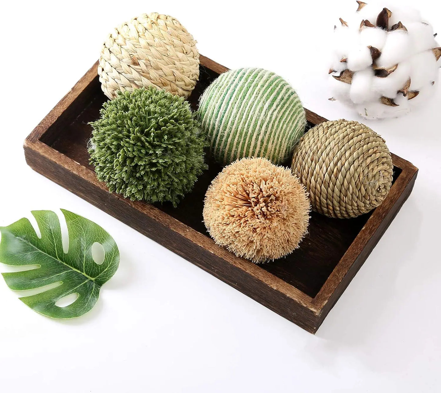 Handmade Woven Rattan Balls Vase Fillers For Home Decor