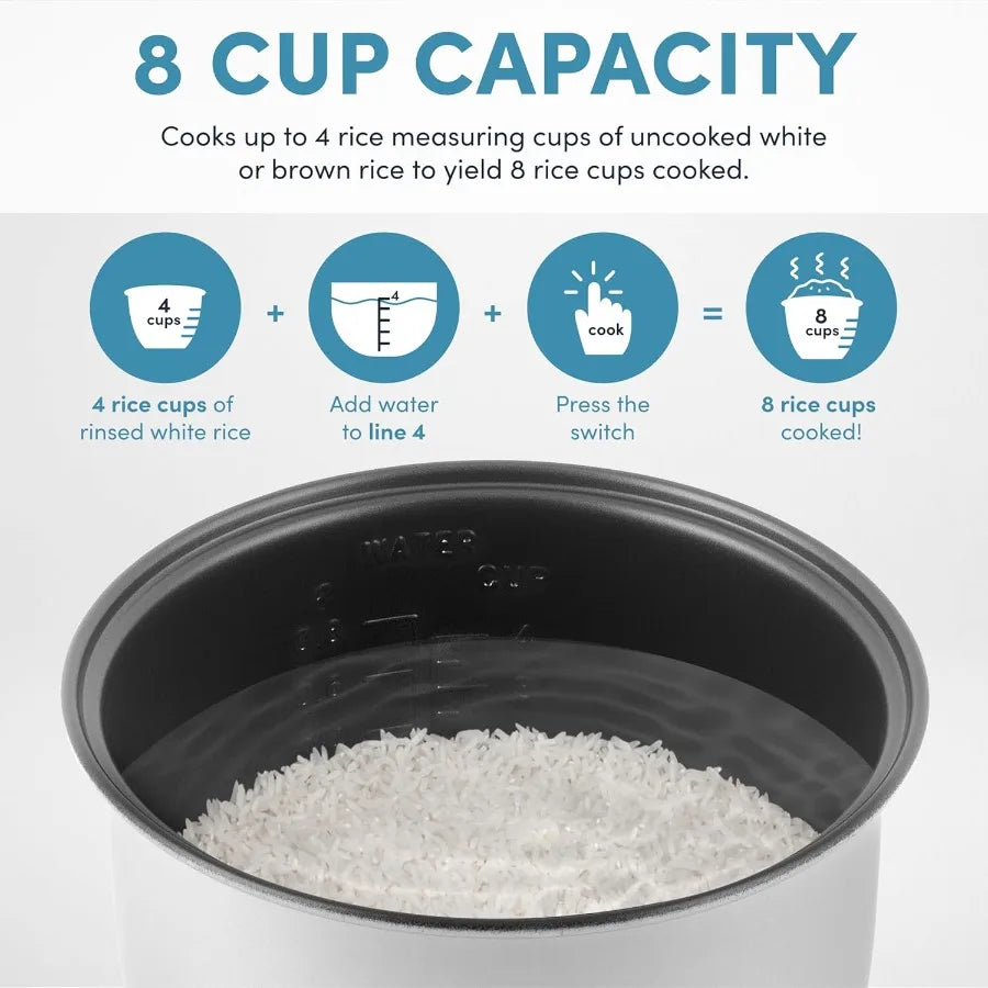 Digital Rice Cooker And Food Steamer With Multiple Cooking Functions