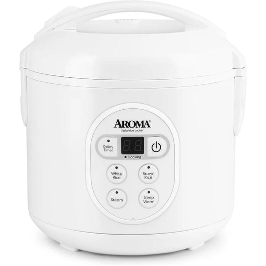 Digital Rice Cooker And Food Steamer With Multiple Cooking Functions