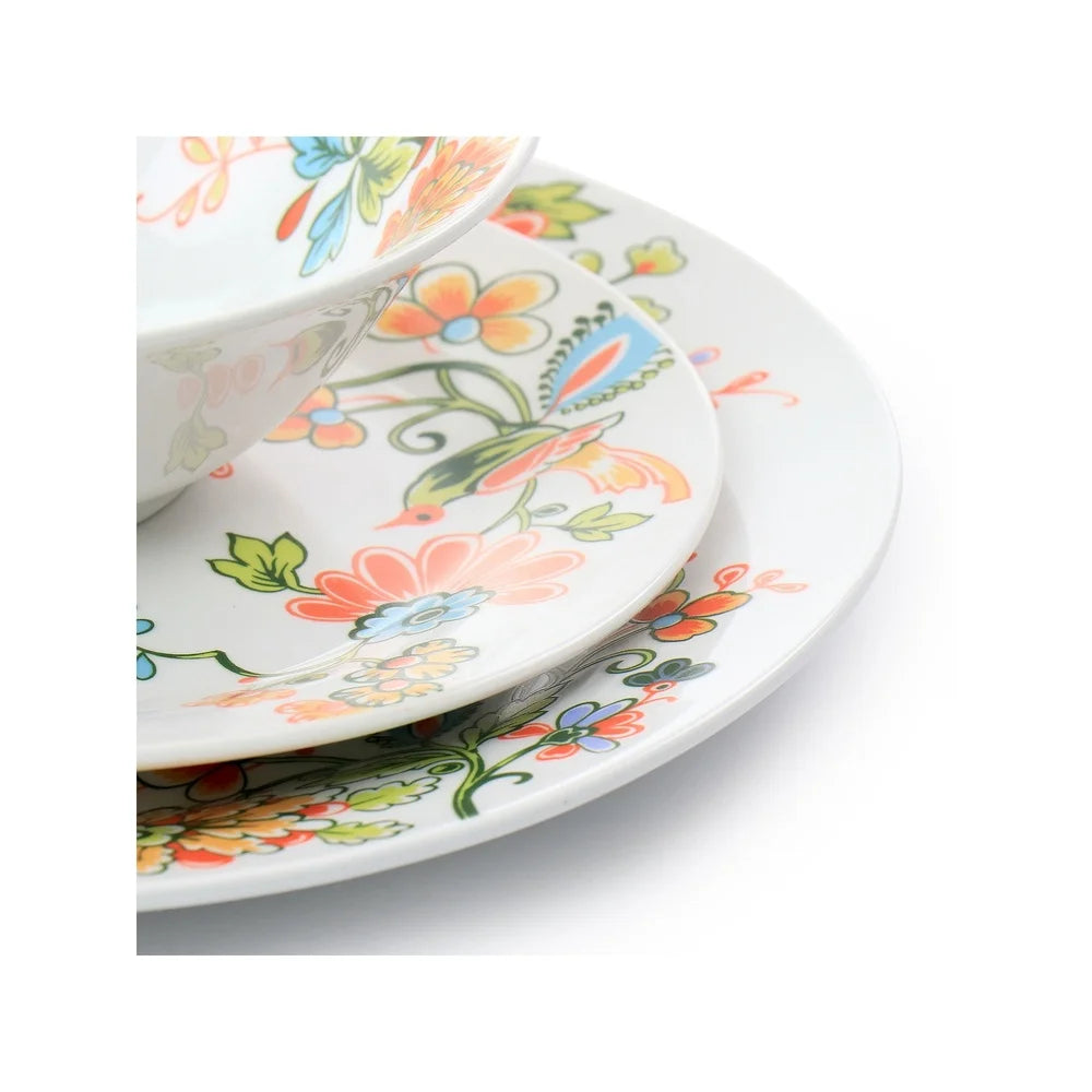Floral Porcelain Dinnerware Set Microwave Dishwasher Safe
