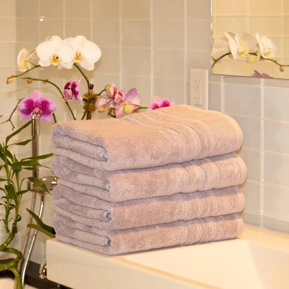 Luxury Turkish Bath Towel Set of Four for Spa Experience