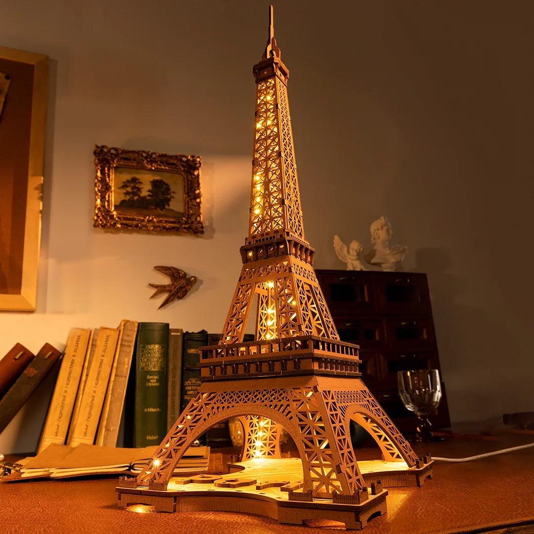 Robotime Rolife Night Of The Eiffel Tower 3D Wooden Puzzle