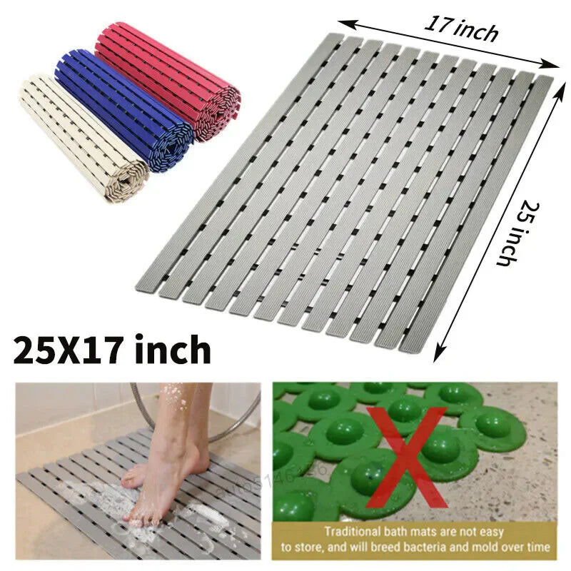 Premium Non Slip Bath Mat Anti-Bacterial Bathroom Floor Pad