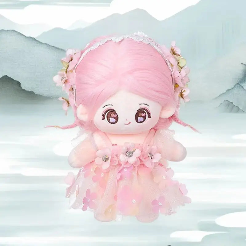 Flower Fairy Series Plush Doll with Interchangeable Clothes for Kids