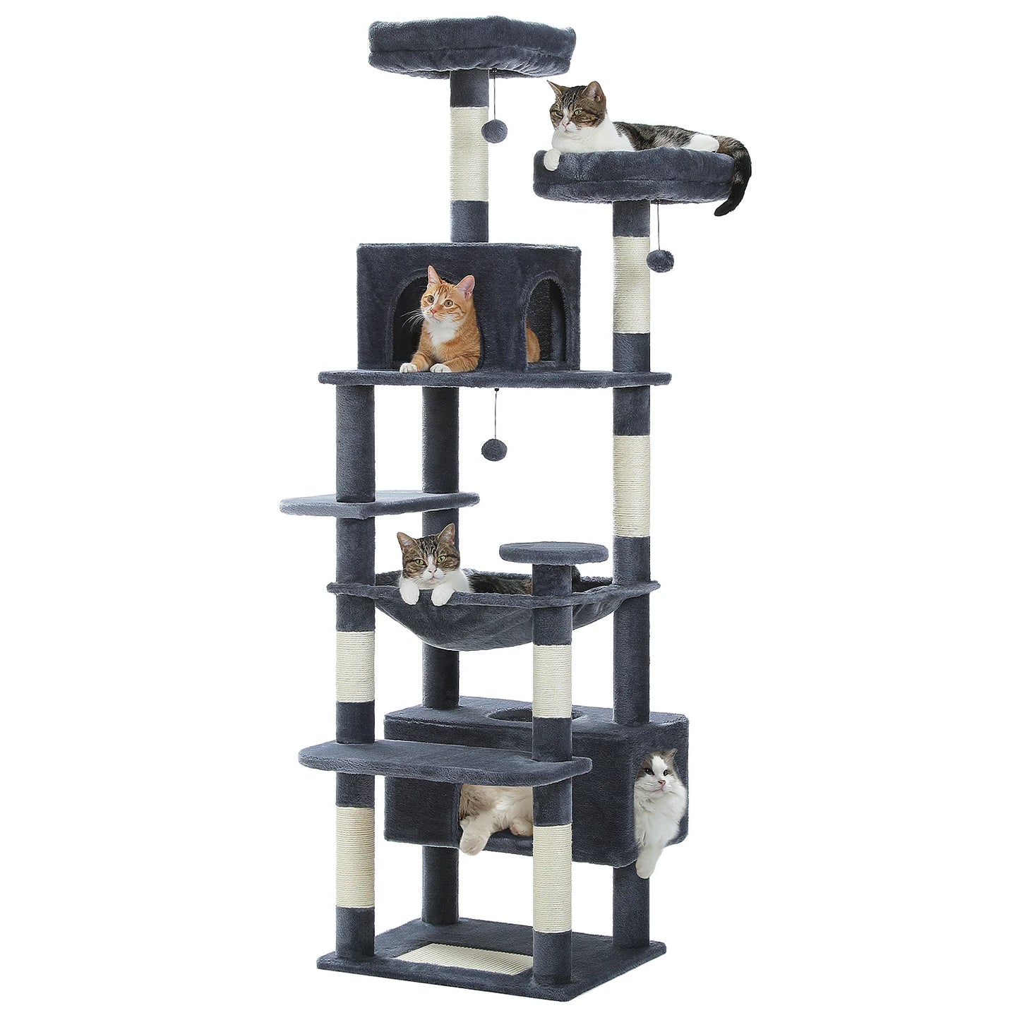 Cat Tree Tower Indoor Cats Sisal Posts Hammock Perches