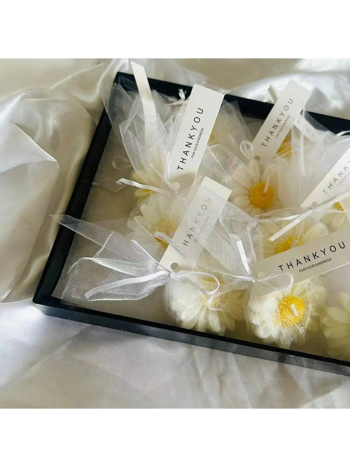 Daisy Shaped Candle Set Scented Soy Wax For Wedding Favors Decor