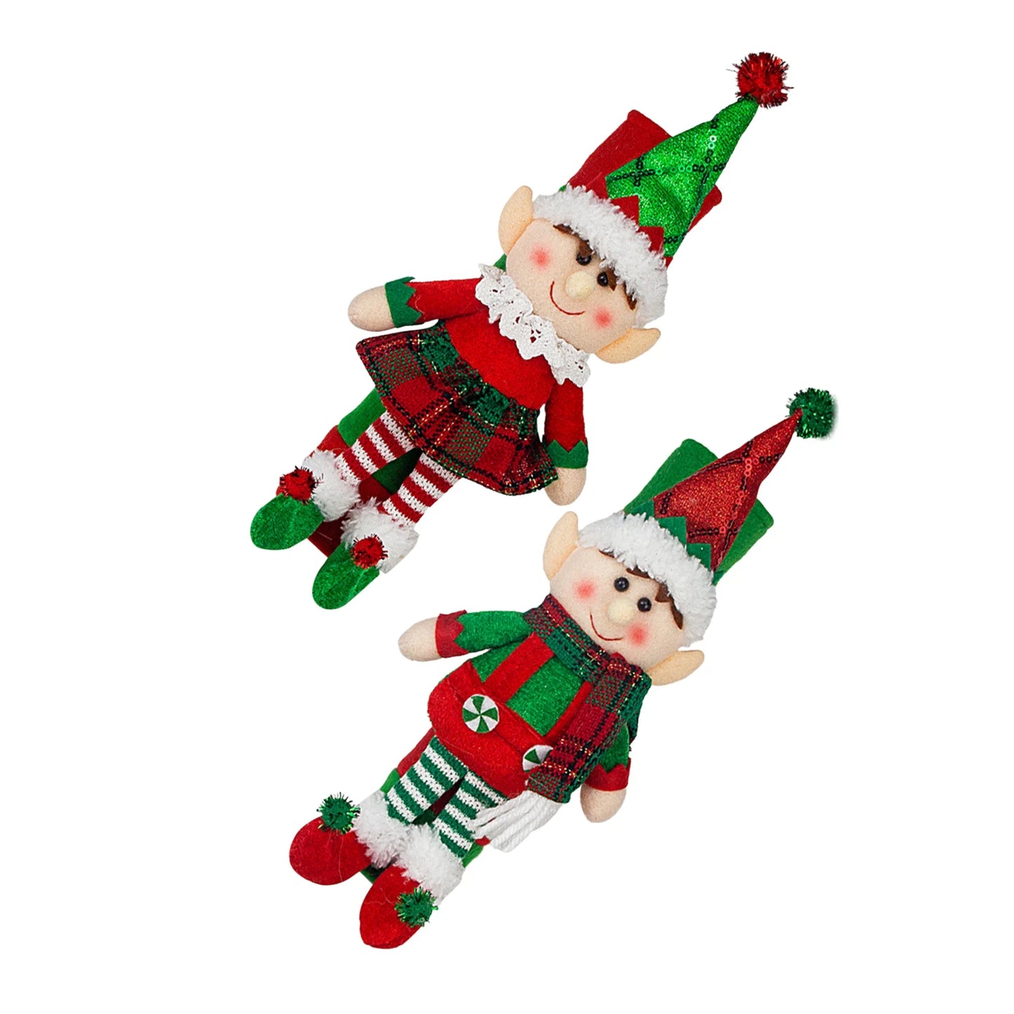 Elf Refrigerator Handle Covers Set for Christmas Decor