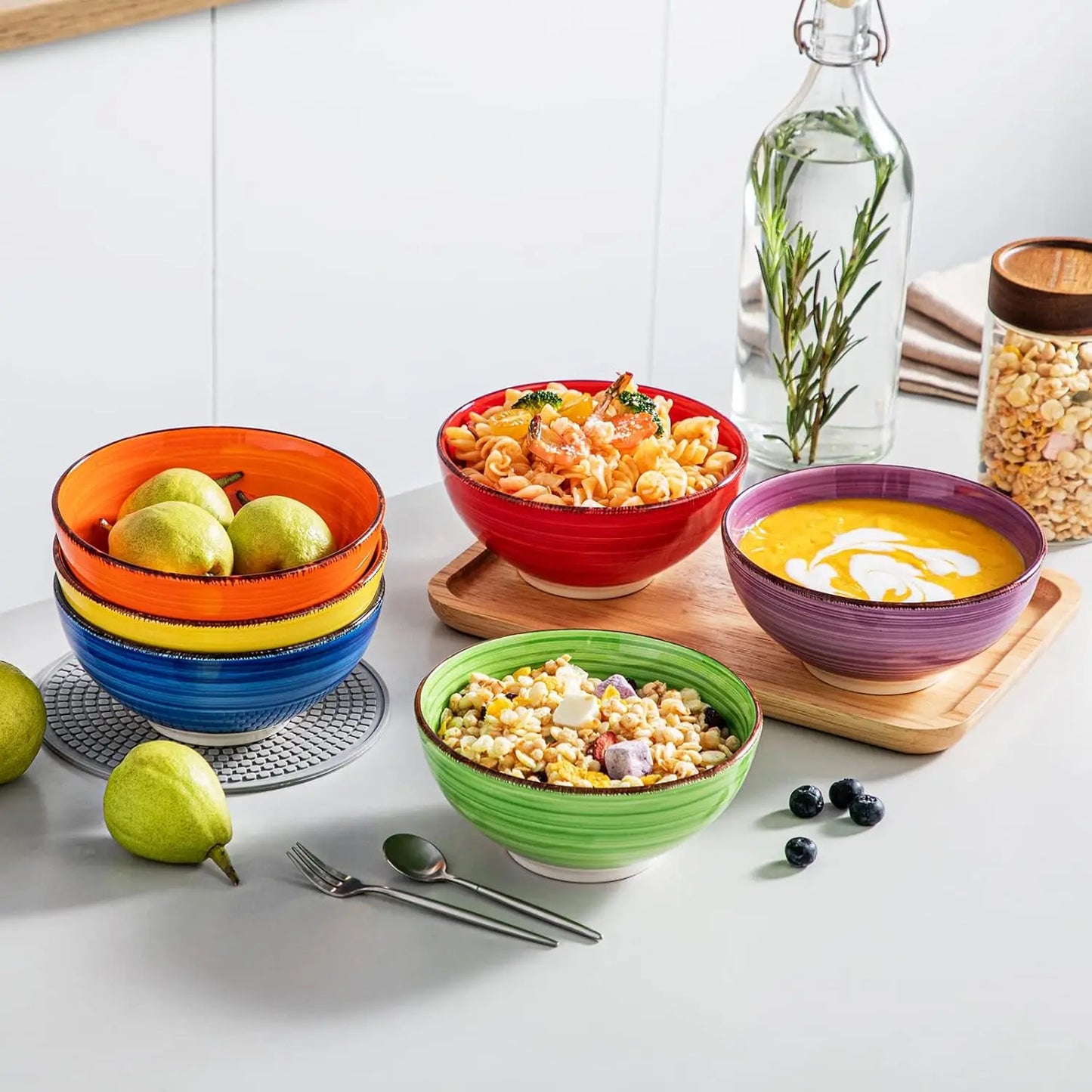 Ceramic Soup Bowls Set Microwave And Dishwasher Safe