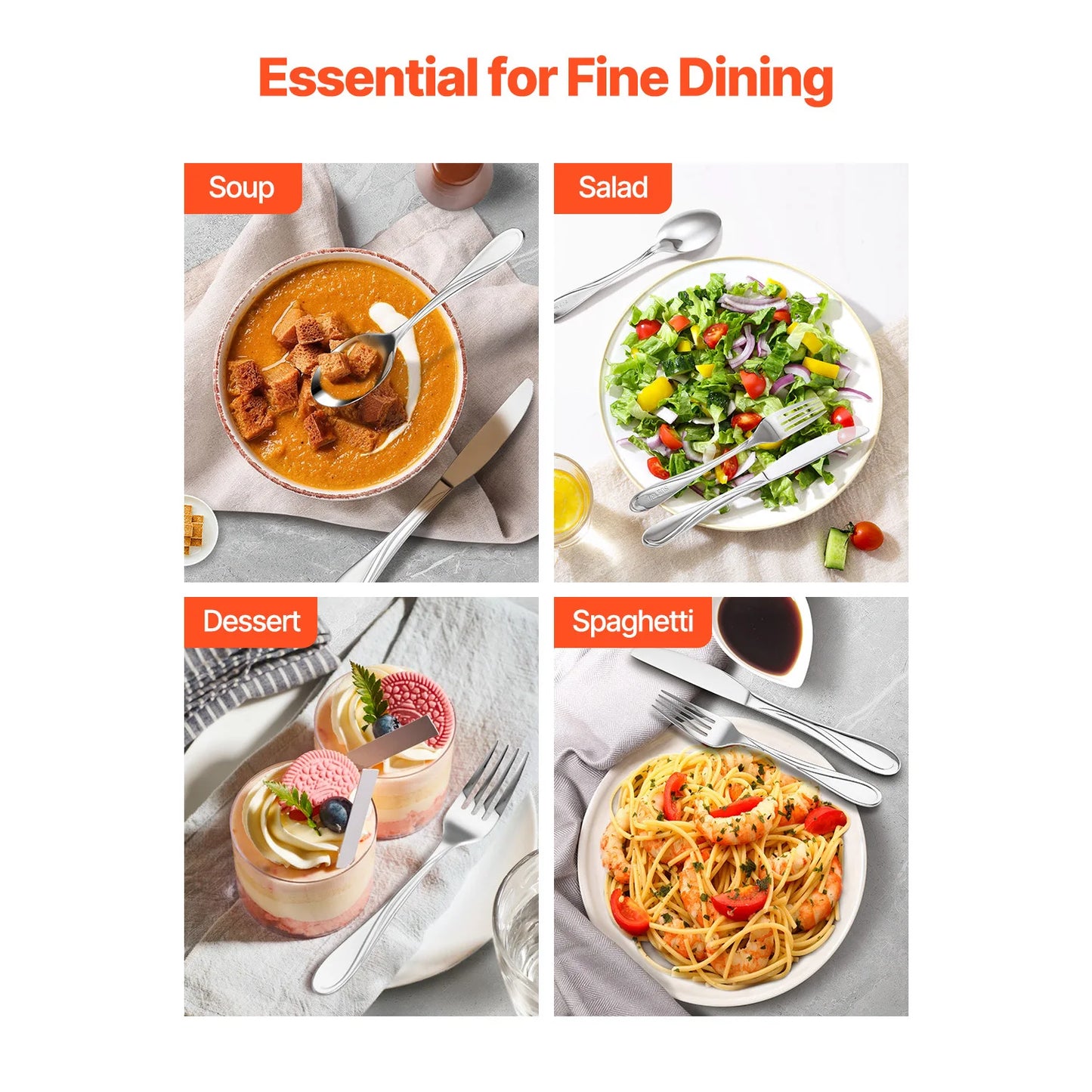 Premium Stainless Steel Silverware Set for Elegant Dining Experience