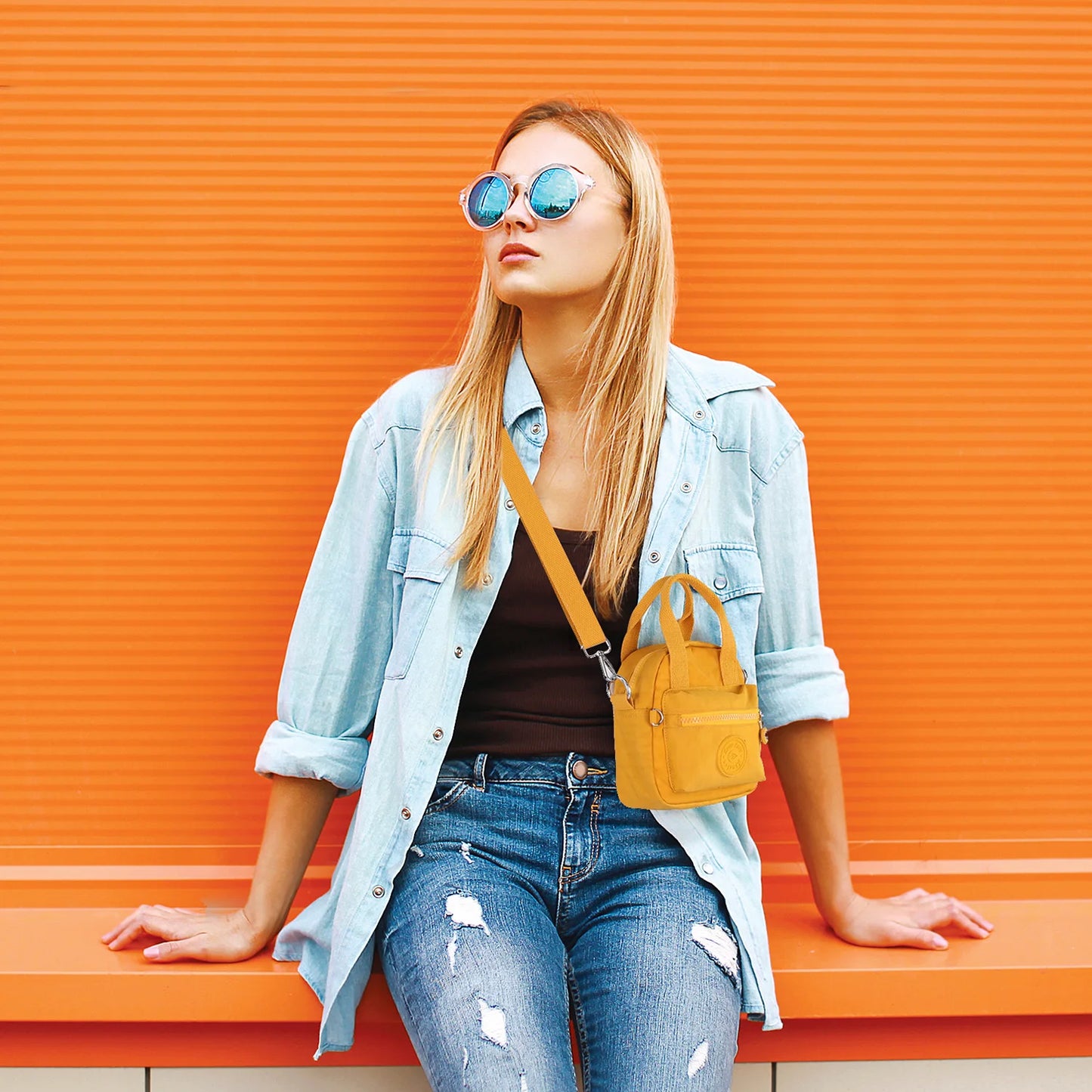 Y2K Women's Crossbody Bag Waterproof Lightweight Stylish Mini Tote Messenger Shoulder Bag with Zipper Casual Compact Handbag