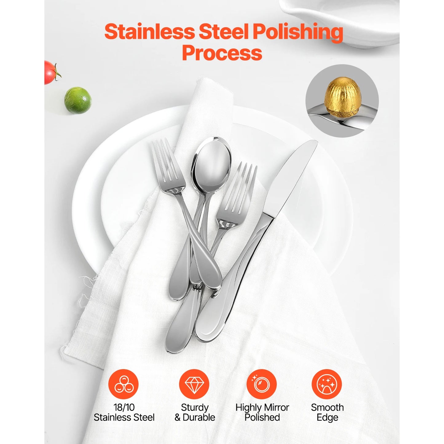 Premium Stainless Steel Silverware Set for Elegant Dining Experience