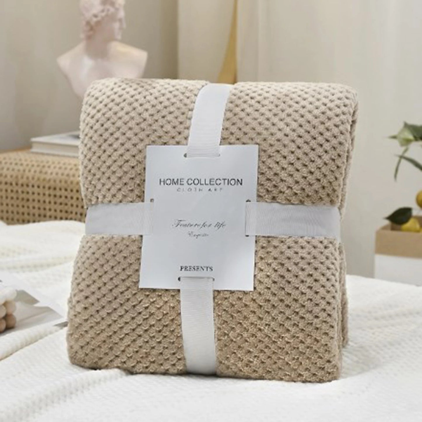 Ultra Soft Plush Fleece Blanket Hotel Throw Skin Friendly Comfort