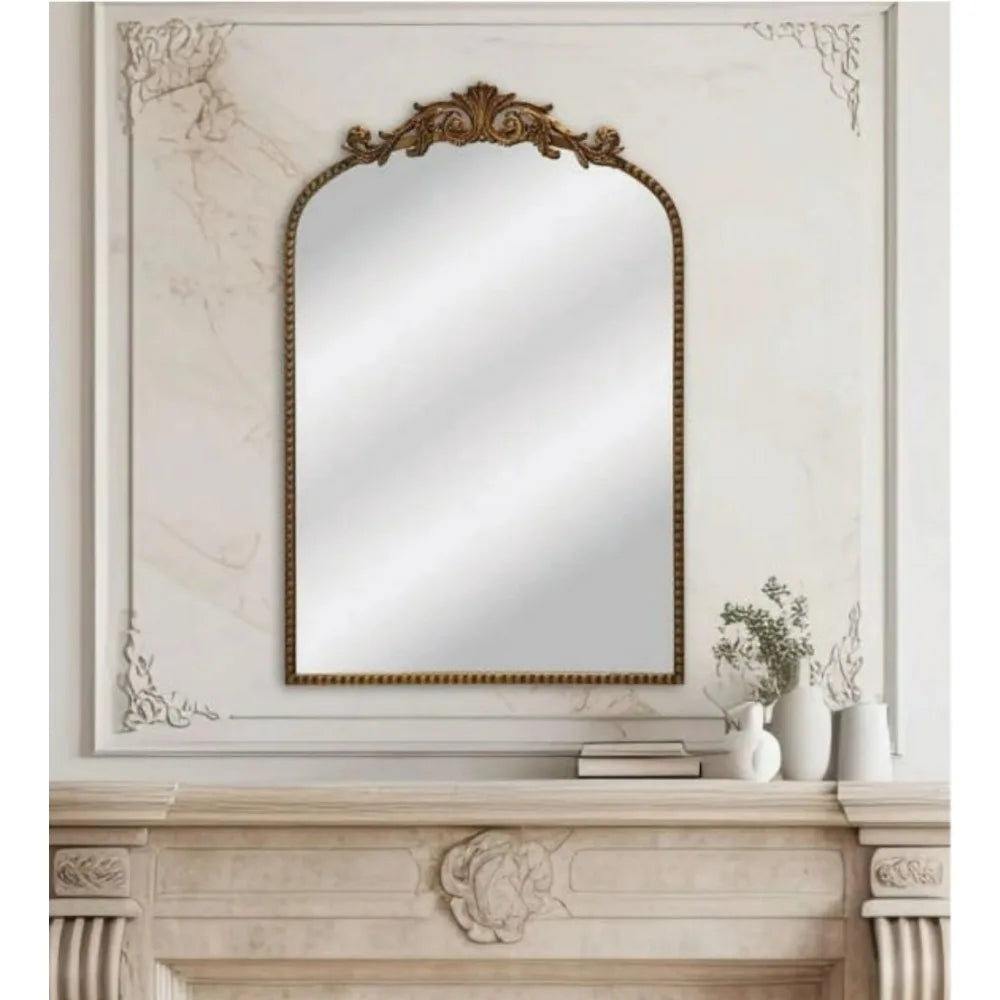 24 Inch x 34 Inch Traditional Arched Decorative Mirror for Home Living Room Hallway