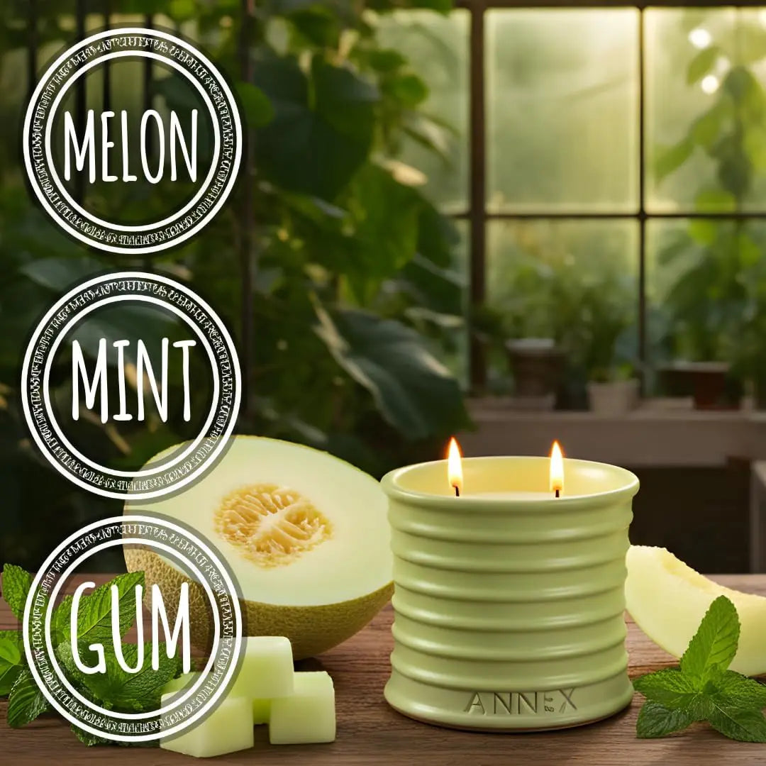 Handmade Ceramic Candle Jar With Soy Wax And Botanical Scent