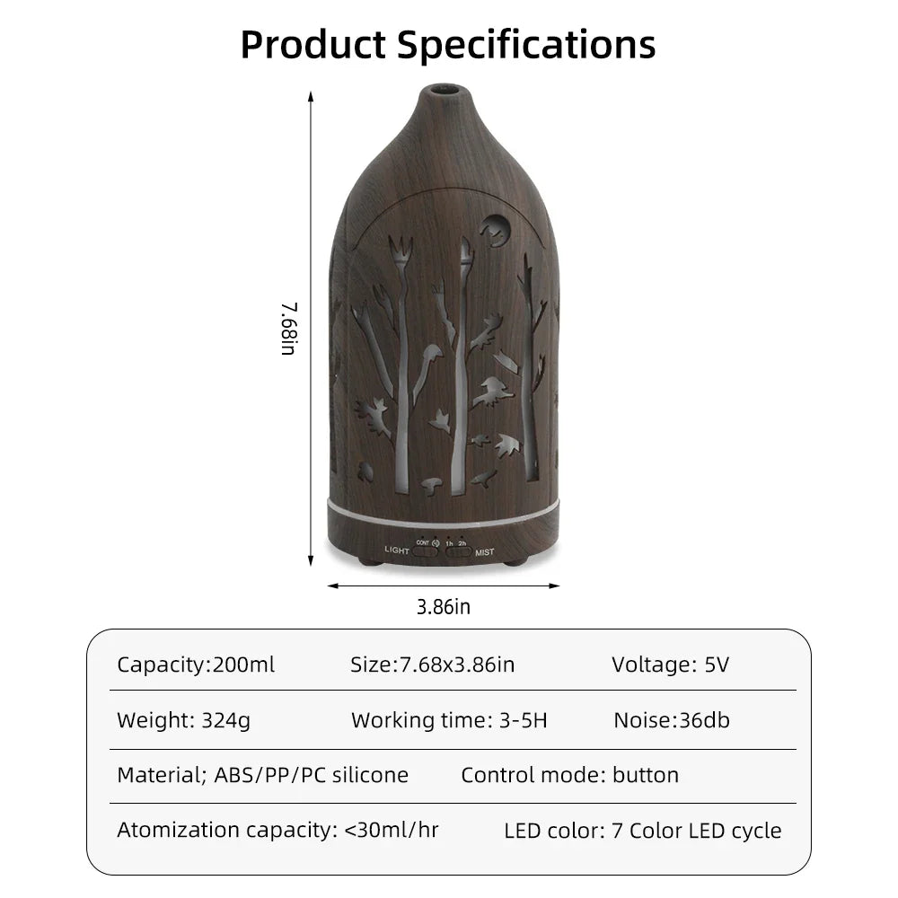 Ultrasonic Essential Oil Diffuser With Auto Shutoff