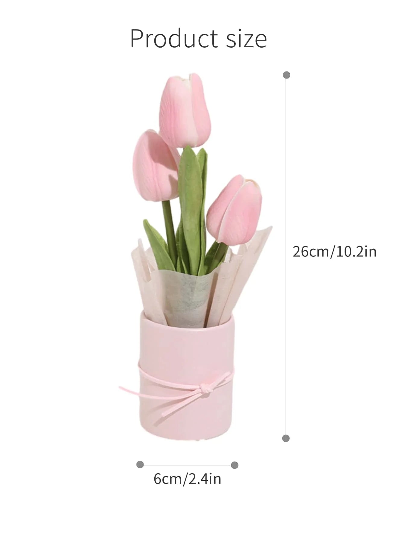 Tulip Hug Bucket Bouquet Set Gift For Mom Home Decor