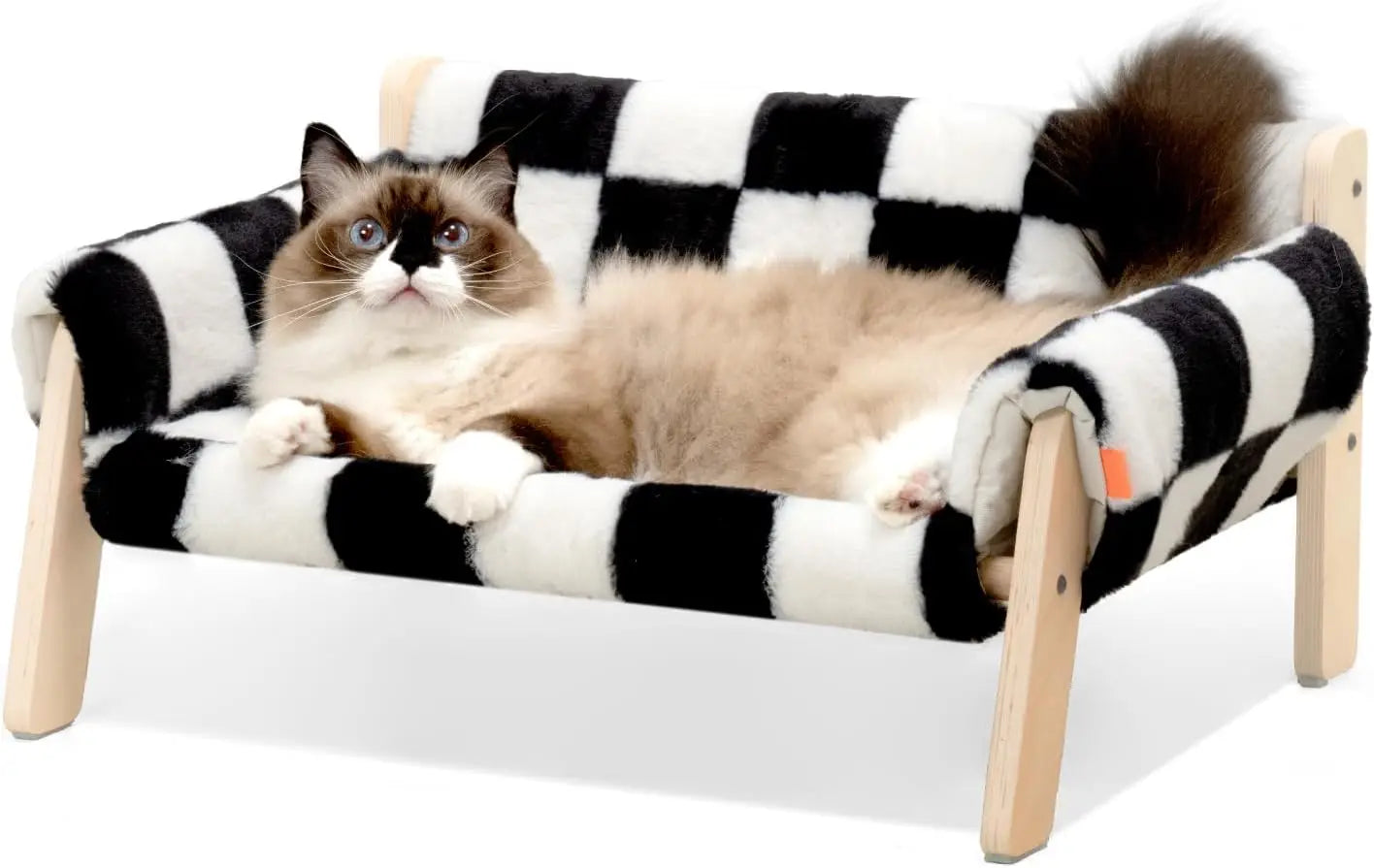 Mewoofun Cat Couch Bed Wooden Frame And Mattress Cover
