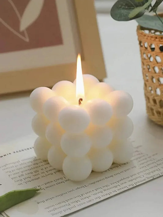 Ball Shaped Soy Wax Cube Aromatherapy Candle Wedding Favor Gift