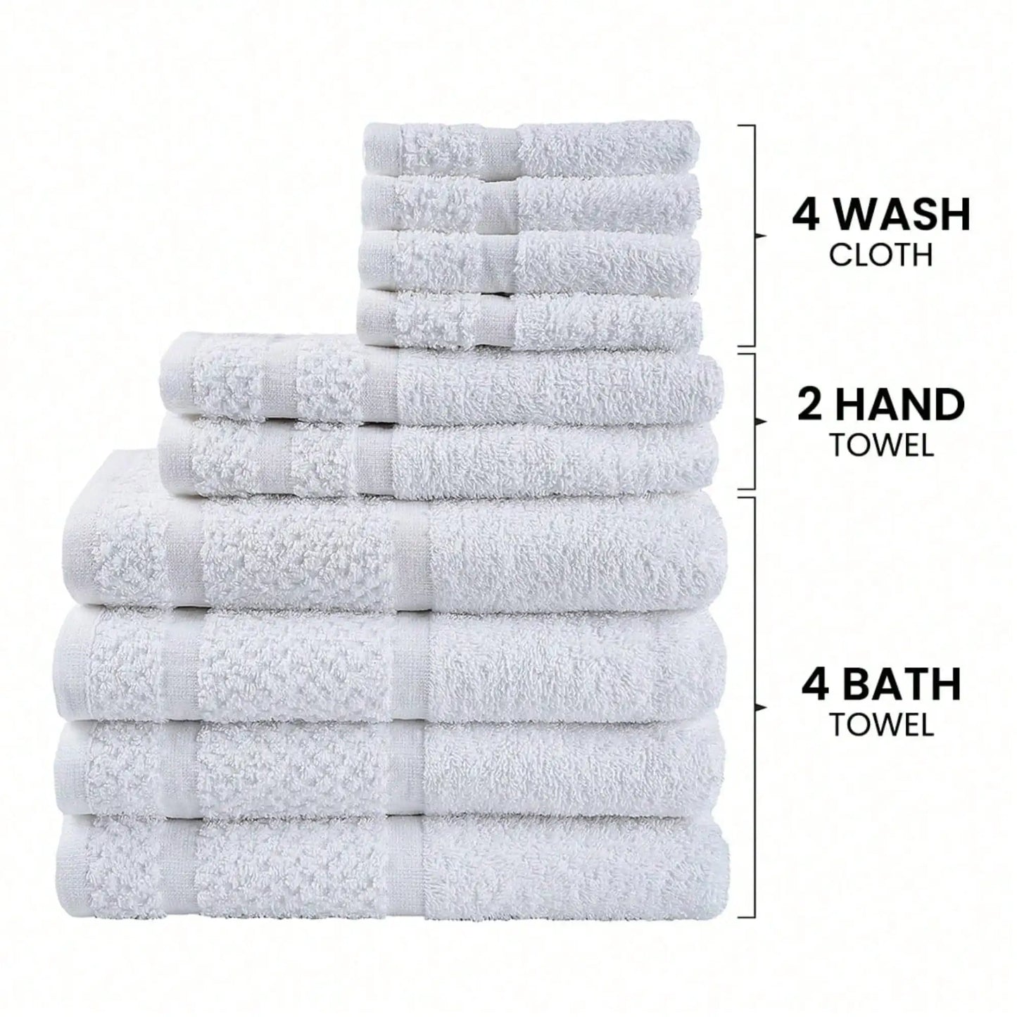 Cotton Bath Towel Set Highly Absorbent And Quick Dry Everyday