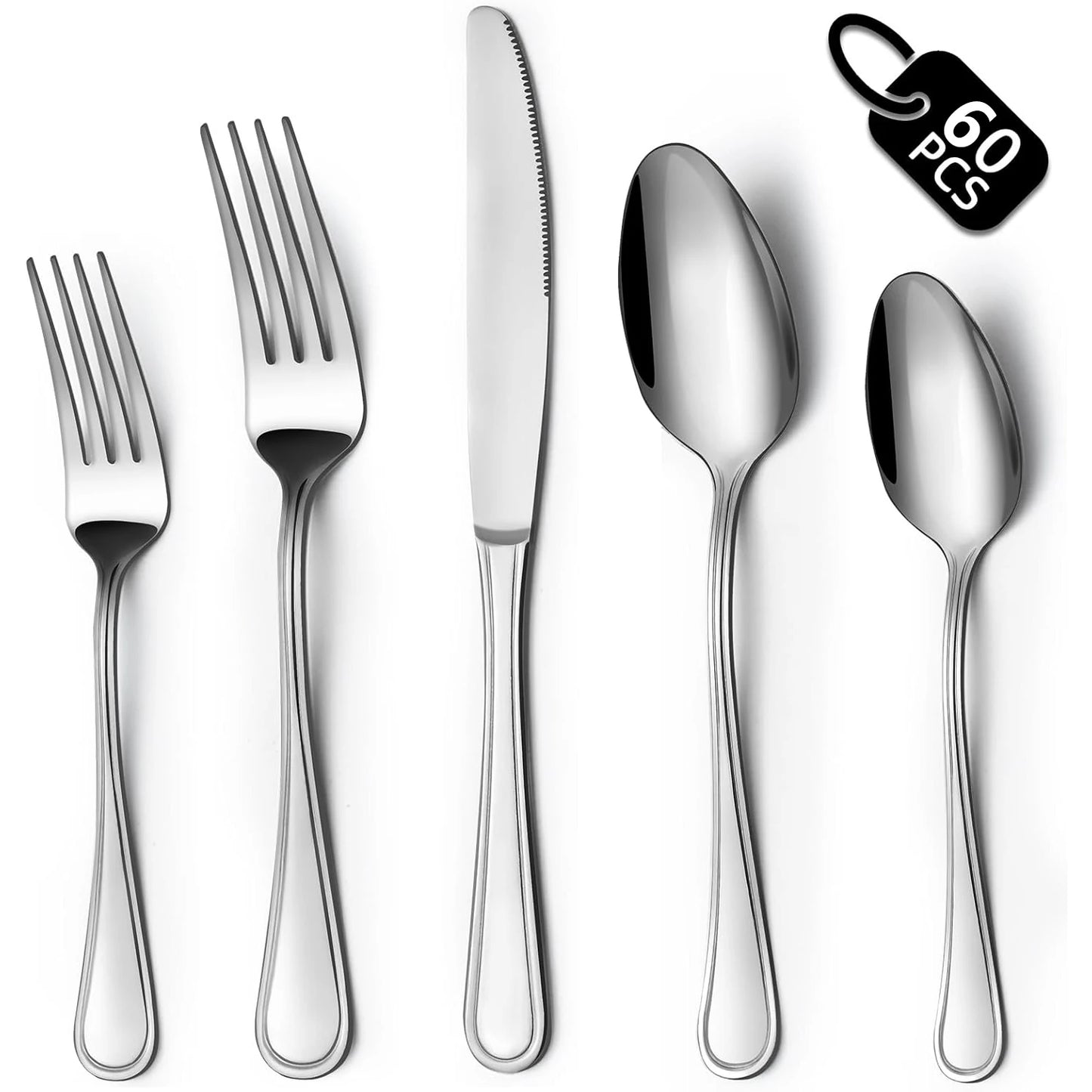Elegant Stainless Steel Silverware Set for Modern Dining Experience