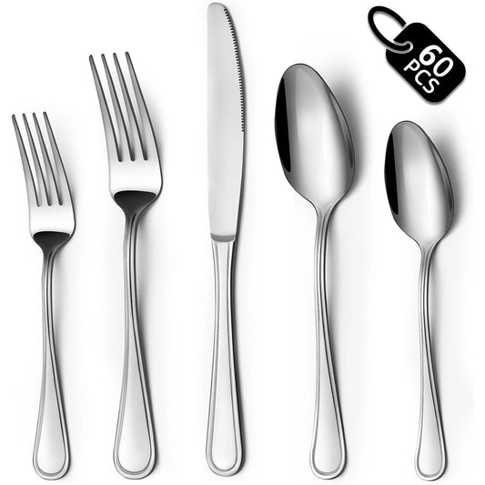 Elegant Stainless Steel Silverware Set for Modern Dining Experience