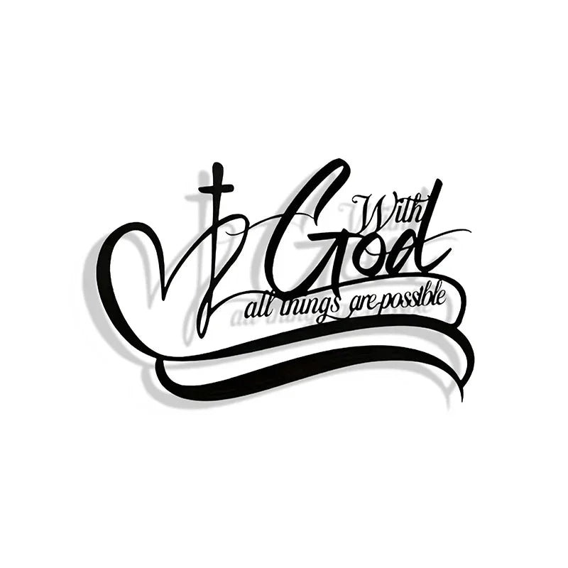 Modern Metal Letter Wall Art Silhouette Sign For Living Room