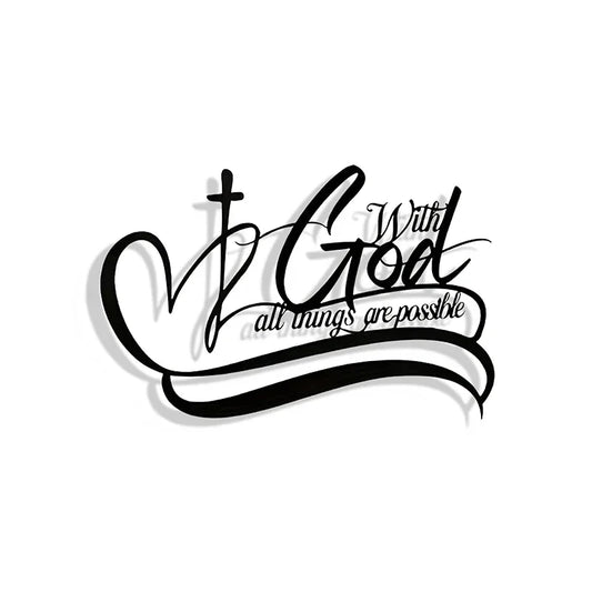 Modern Metal Letter Wall Art Silhouette Sign For Living Room