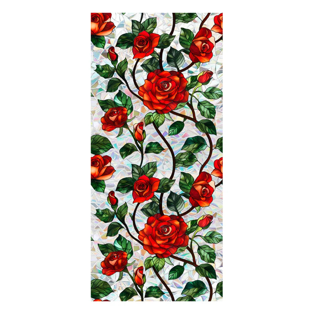 Stained Glass Window Film Privacy Decals Removable Cling Home