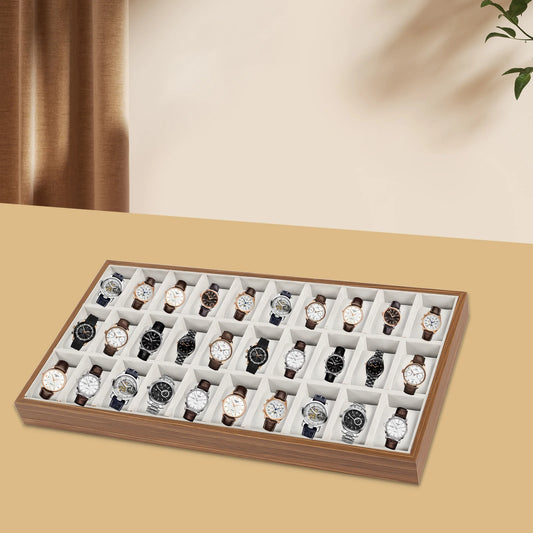 Wooden Jewelry Display Case for Watches and Bracelets