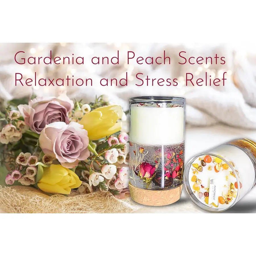 Organic Jelly Candles With Dried Flowers Gift Set