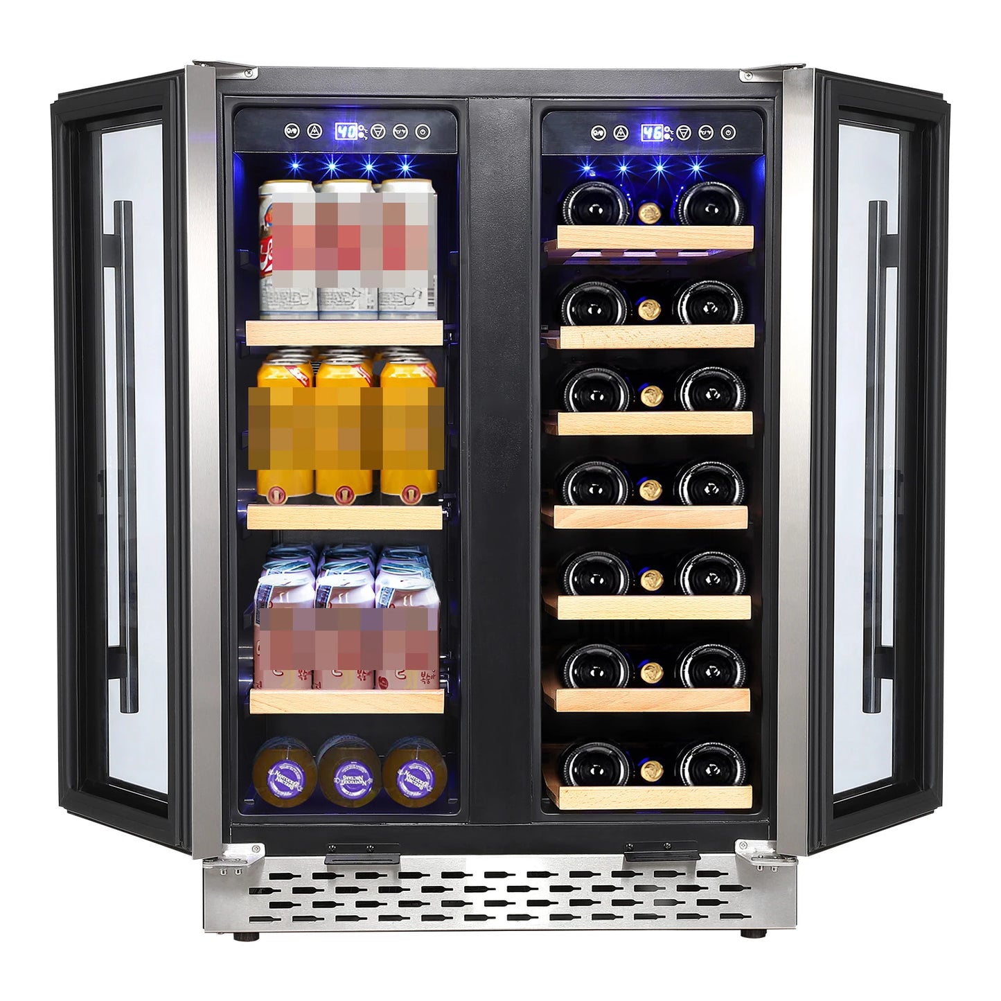 Dual Zone Wine And Beverage Refrigerator For Home Bar