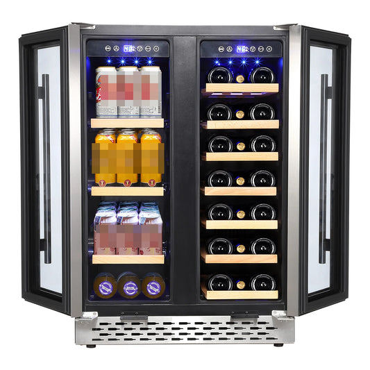 Dual Zone Wine And Beverage Refrigerator For Home Bar
