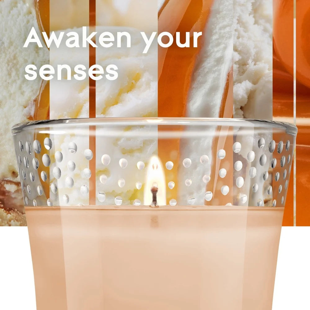 Vanilla Caramel Twist Scented Candle Set Paraffin Wax Jar Candles