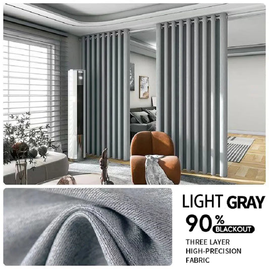 Two Pack Room Divider Curtain With Noise Reduction And Anti Rust Grommet Top For Living Room