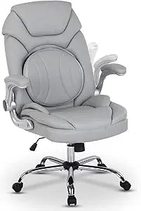 Executive Ergonomic Office Chair With PU Leather Lumbar Support AdjustabilityMechanism