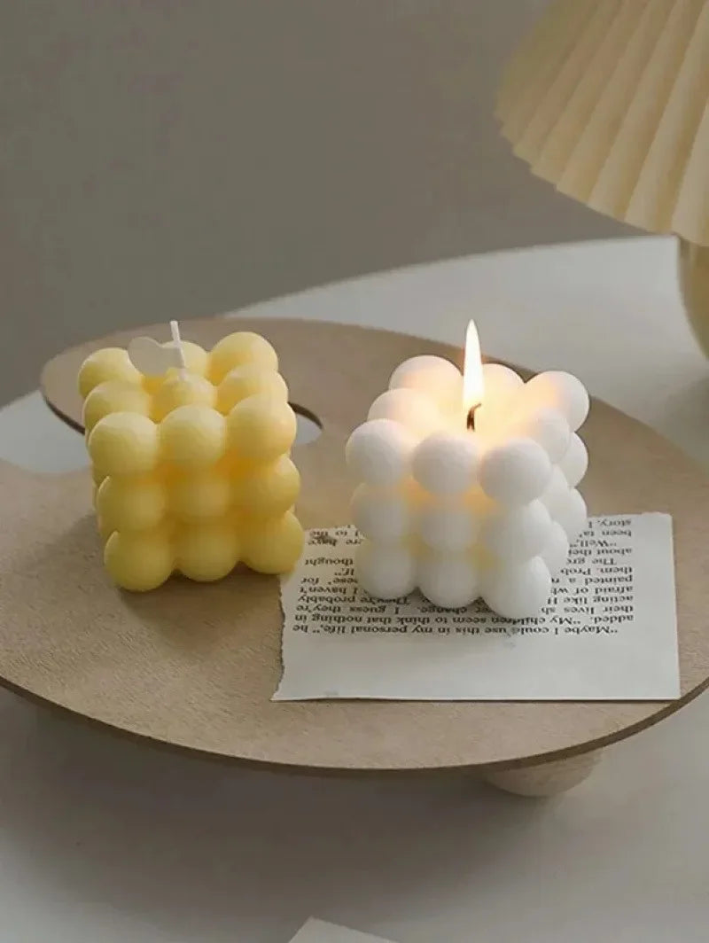 Ball Shaped Soy Wax Cube Aromatherapy Candle Wedding Favor Gift