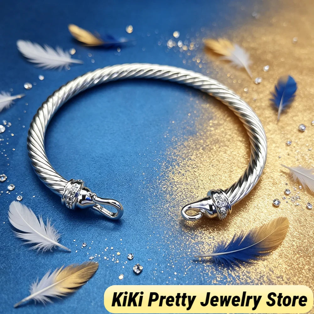 Sterling Silver 925 Zircon Bracelet For Lovers Valentine's Gift